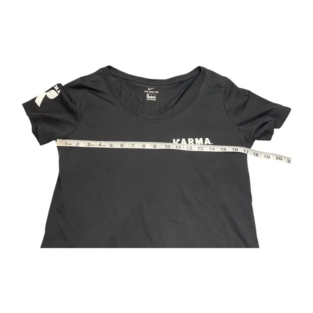 Nike T-Shirts Men's Medium Black Karma Water Cotton Round Neck Short Sleeve - Picture 5 of 8